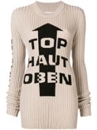 Maison Margiela Cartoon-print Jumper - Neutrals