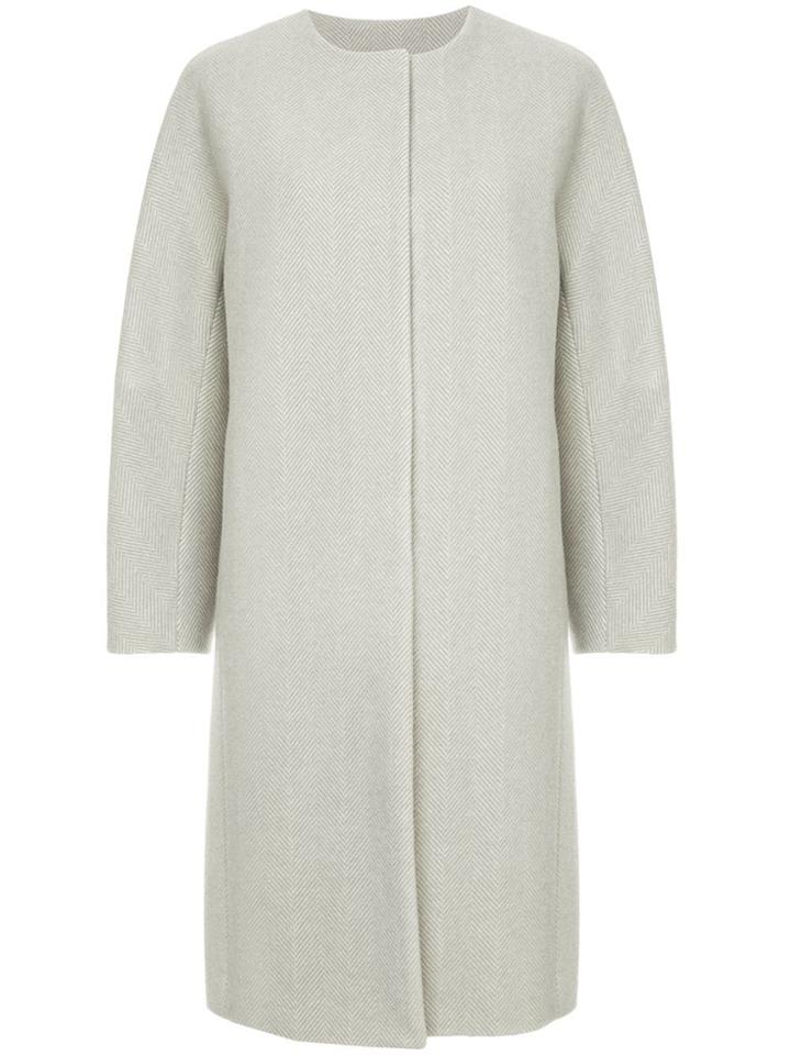 Des Prés Round Neck Coat - Grey