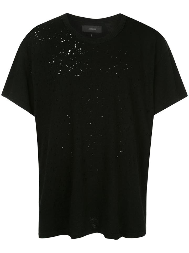 Amiri Distressed Effect T-shirt - Black