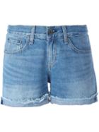 Rag & Bone /jean Frayed Edge Denim Shorts, Women's, Size: 27, Blue, Cotton