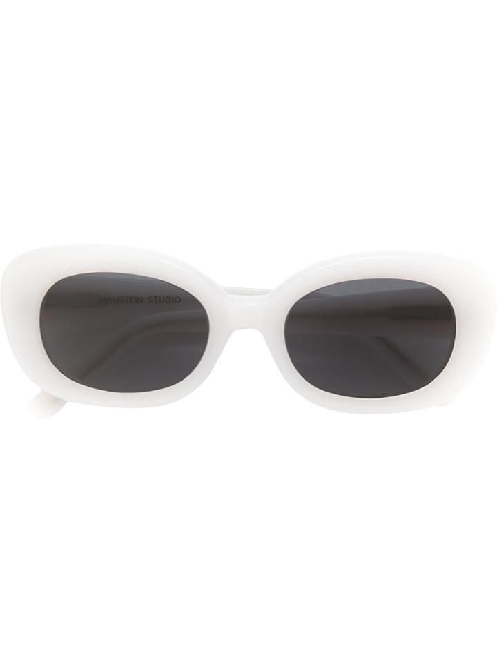 Reinaldo Lourenço Round Frame Sunglasses - White