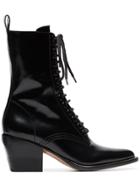 Chloé Black 60 Lace-up Leather Boots