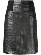 Kitx Mini Leather Skirt, Women's, Size: 10, Black, Leather