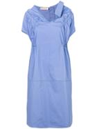 Marni Irregular Collar Shirt Dress - Blue