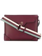 Manu Atelier Contrast Colour Strap Satchel - Pink & Purple