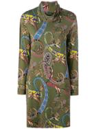 Etro Fitted Printed Dress - Green