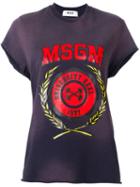 Msgm Msgm Print T-shirt, Women's, Size: Small, Blue, Cotton