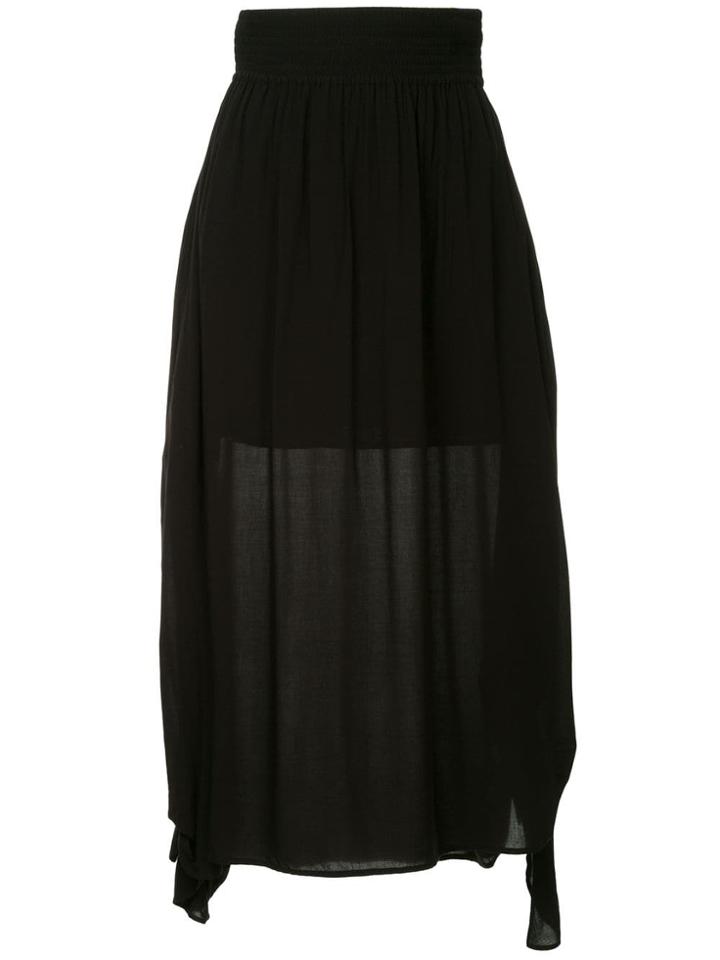 C & M Pleated Midi Skirt - Black