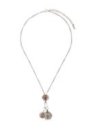 Saint Laurent Monogram Pendant Necklace - Metallic