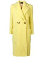 Erika Cavallini Double Breasted Coat - Yellow
