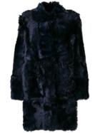 Yves Salomon Meteo Reversible Coat - Blue