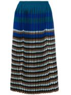 Marni Micro Pleated Midi Skirt - Blue