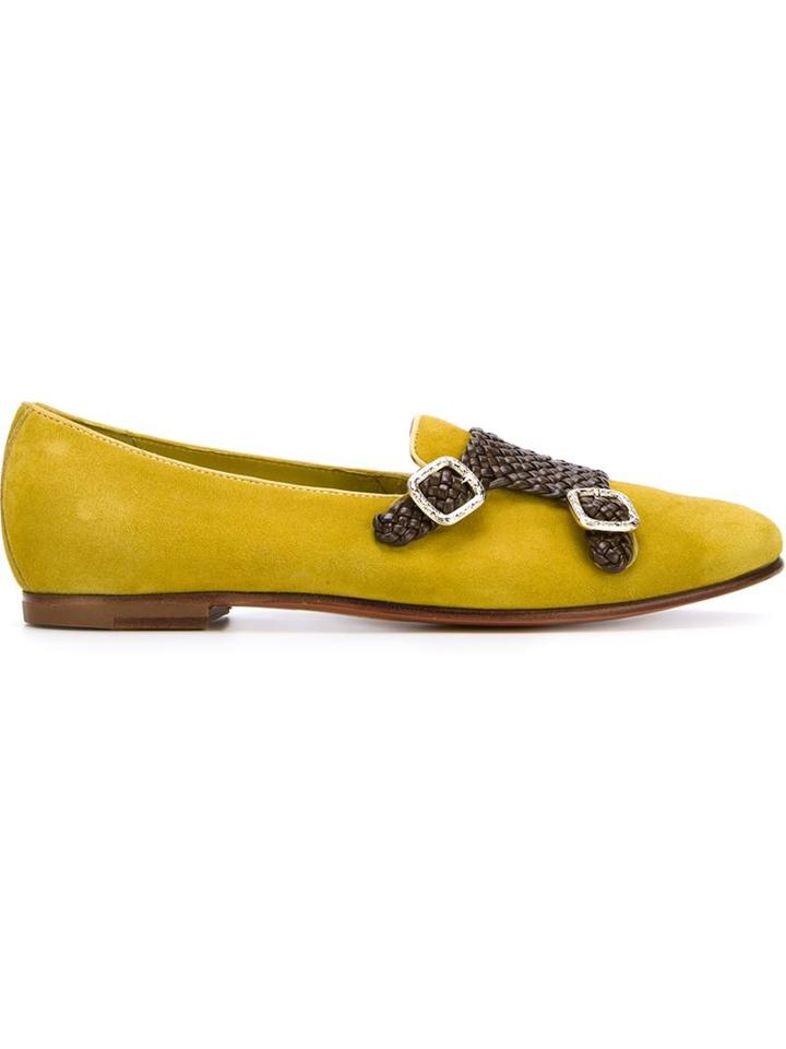 Santoni Woven Panel Slippers