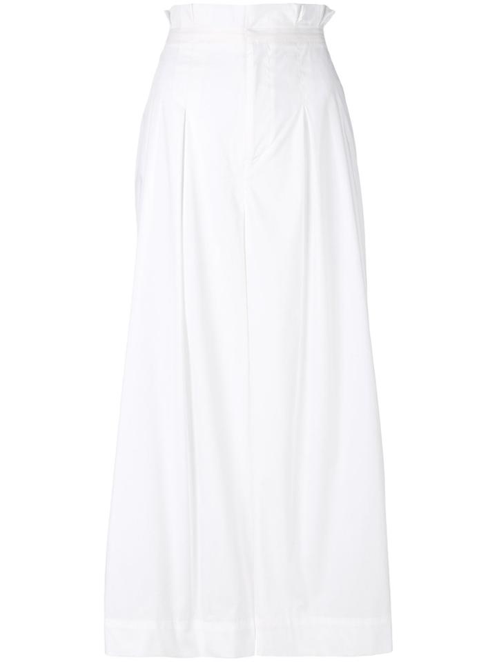 Kendall+kylie High-waisted Cropped Trousers - White