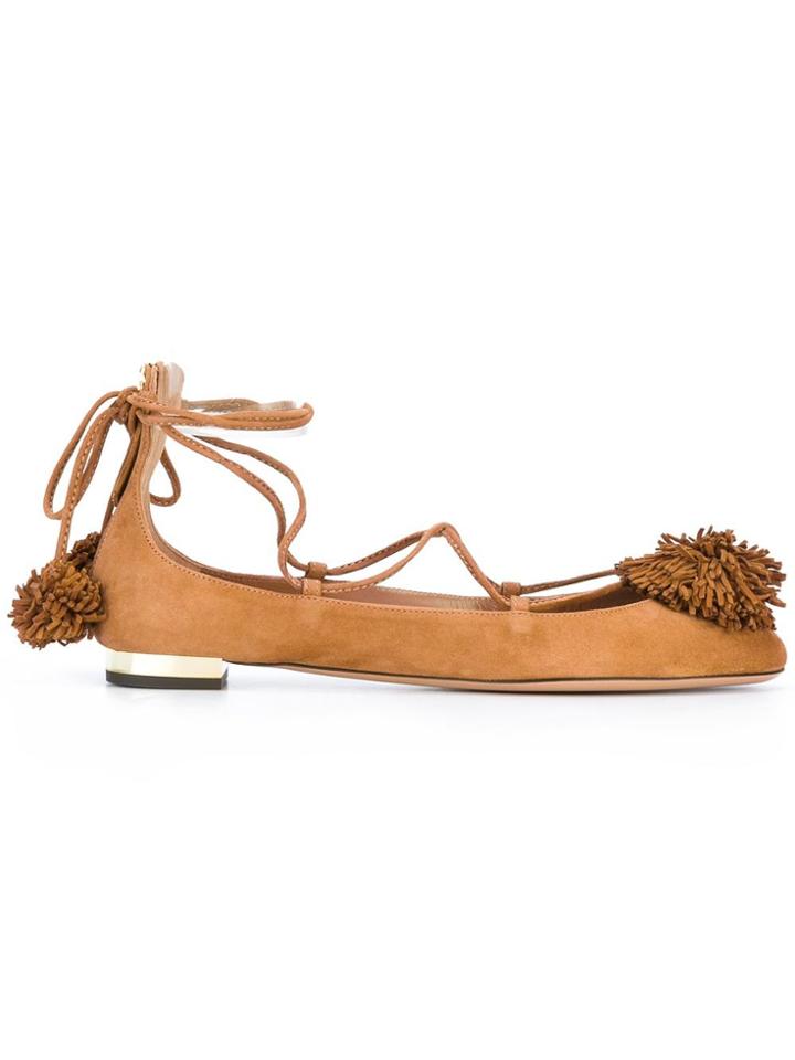 Aquazzura 'sunshine' Ballerinas - Brown