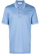 Salvatore Ferragamo Gancio Trimmed Polo Shirt - Blue