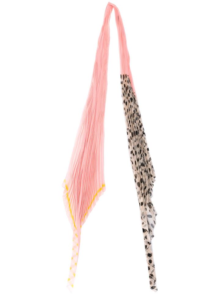 Haider Ackermann - Pleated Scarf - Women - Polyester/viscose - One Size, Pink/purple, Polyester/viscose