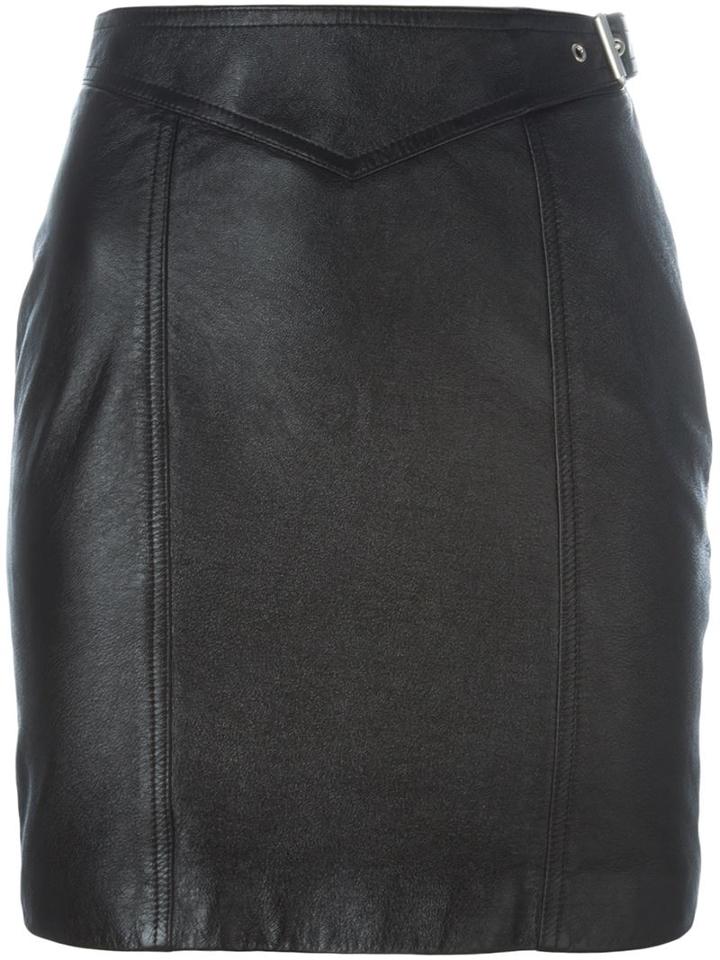 Saint Laurent Buckled Mini Skirt