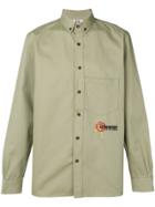 Gcds Embroidered Buttondown Shirt - Green