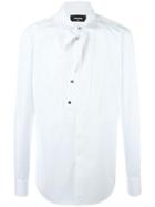 Dsquared2 Angular Bowtie Bib Shirt, Men's, Size: 54, White, Cotton
