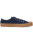 Comme Des Garçons Shirt Low-top Sneakers, Men's, Size: 41, Blue, Leather/cotton/rubber