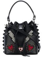 Salar Stud Embellished Small Tote Bag - Black