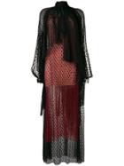 Christopher Kane Dot Tulle Gathered Dress - Black