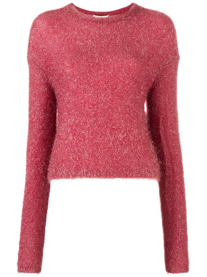 Tibi Crew Neck Jumper, Women's, Size: Small, Pink/purple, Polyamide