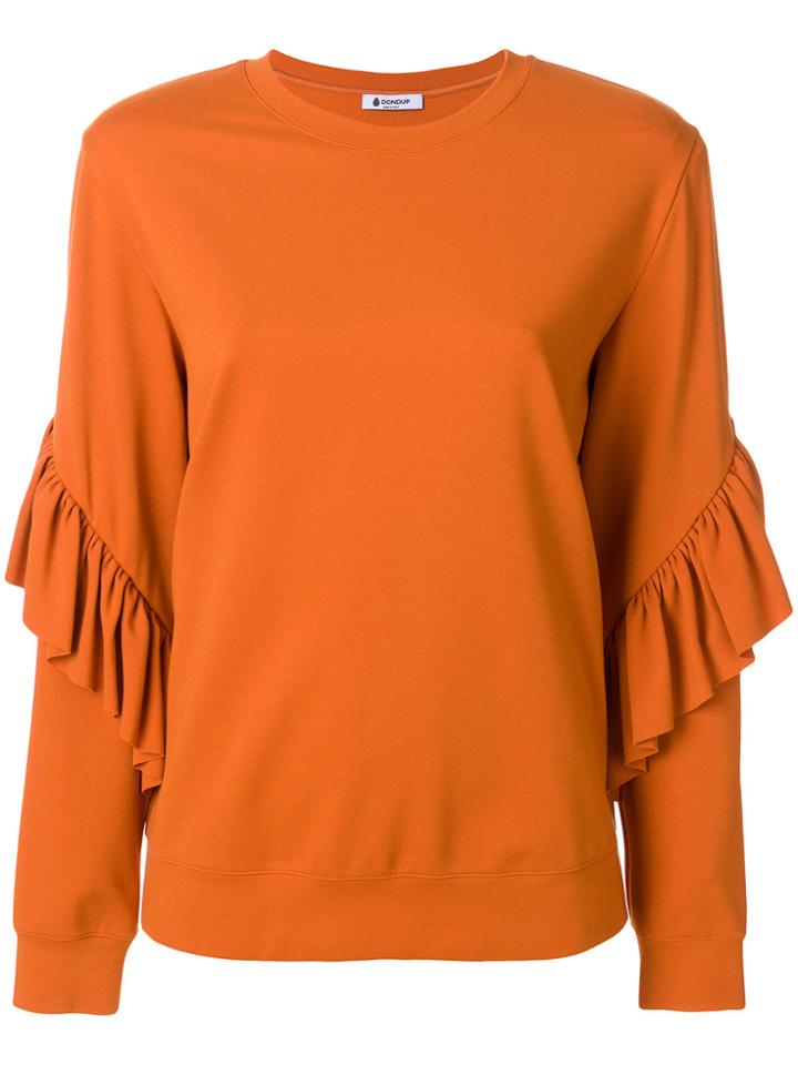 Dondup Ruffle Sleeve Sweatshirt - Yellow & Orange