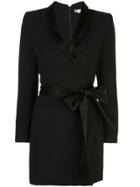 Alice+olivia Mona Str Shldr Ft Tie Suit Dre - Black