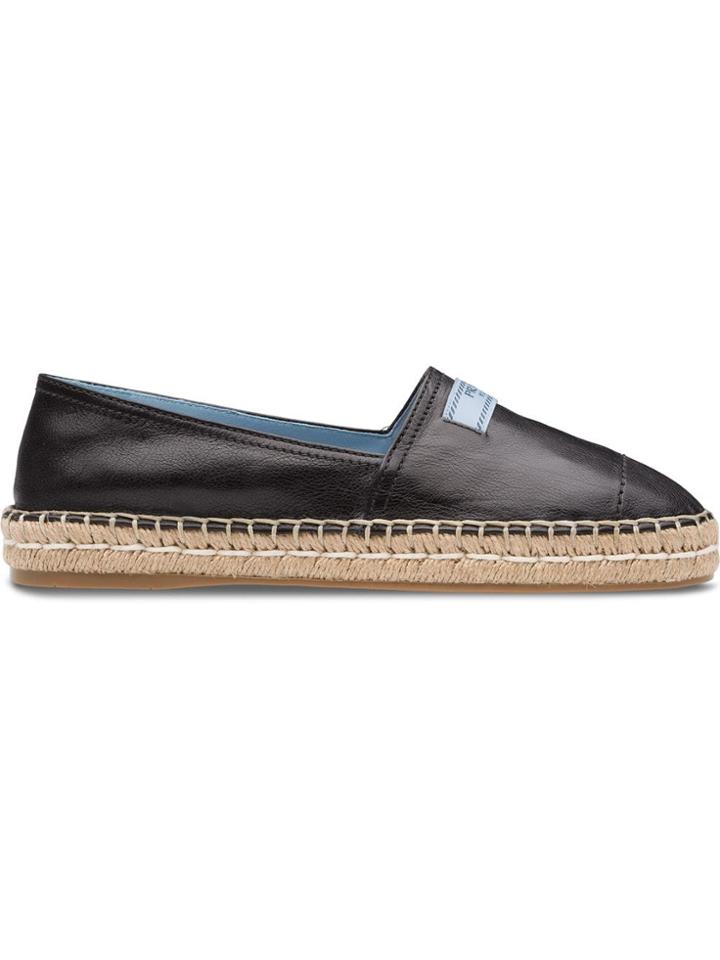 Prada Glacé Espadrilles - Black