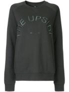 The Upside Logo Embroidered Sweater - Grey