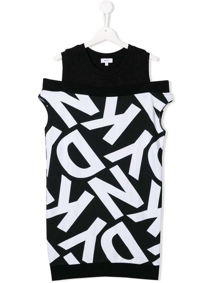 Dkny Kids Graphic Print Dress - Black