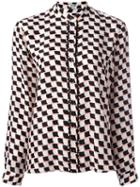 Kenzo Checkered Shirt, Women's, Size: 42, Black, Silk