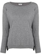 Liu Jo Ruffle Detail Sweater - Grey