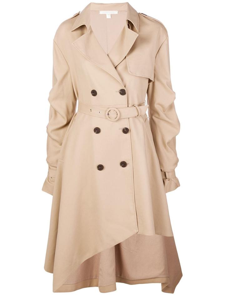 Jonathan Simkhai Twill Tucked Sleeve Trench-coat - Nude & Neutrals