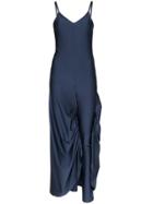 Y/project Legging Detail Spaghetti Strap Maxi Dress - Blue