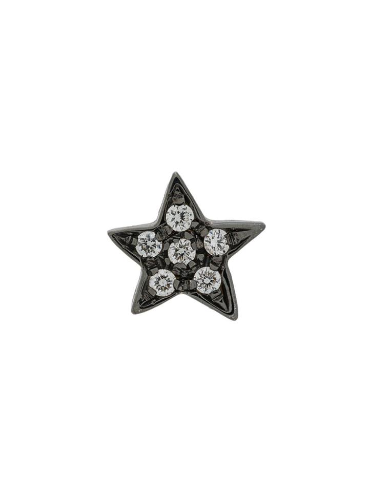 Carolina Bucci 18kt Black Gold Diamond Star Earring