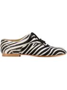 Junya Watanabe Comme Des Garçons Zebra Print Oxford Shoes