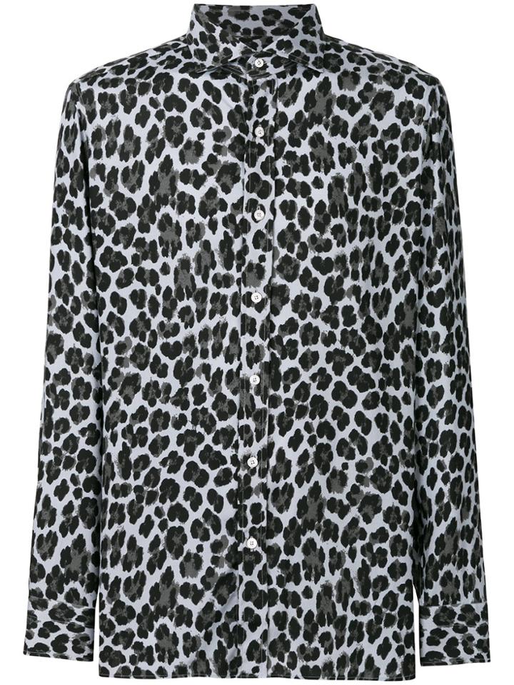 Tom Ford Leopard Print Shirt - Grey