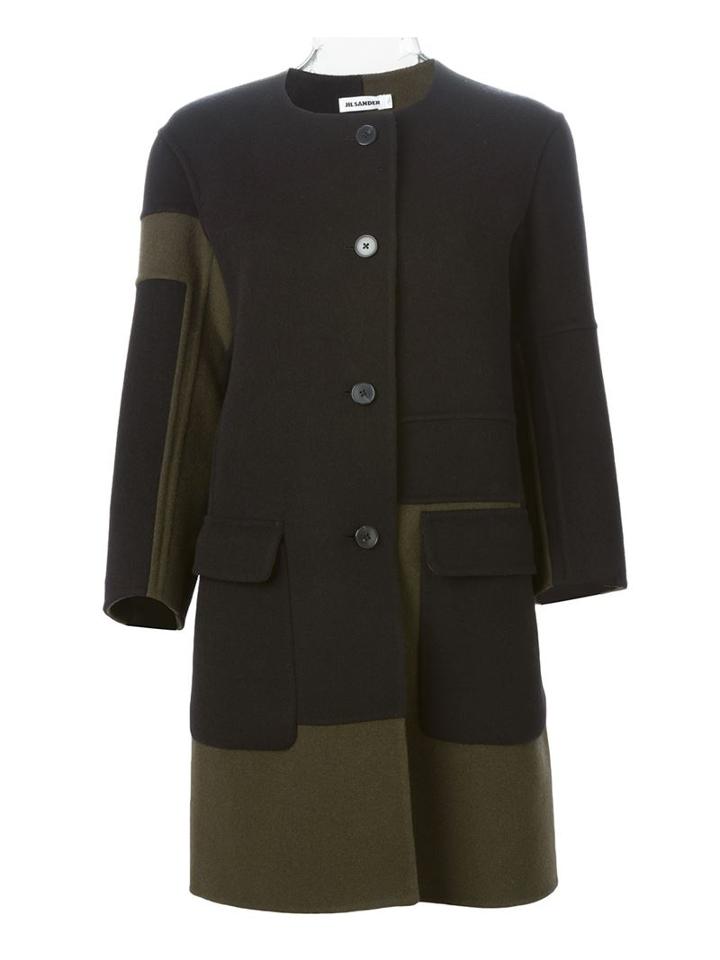 Jil Sander Contrasting Panels Coat
