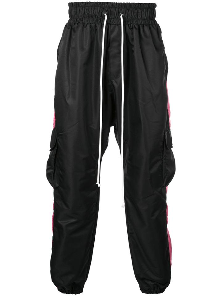 Daniel Patrick Cargo Parachute Cargo Pants - Black