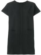 Issey Miyake Cauliflower Pleated T-shirt Dress - Black