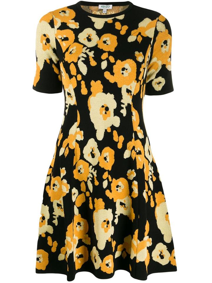 Kenzo Peonie Knitted Dress - Black