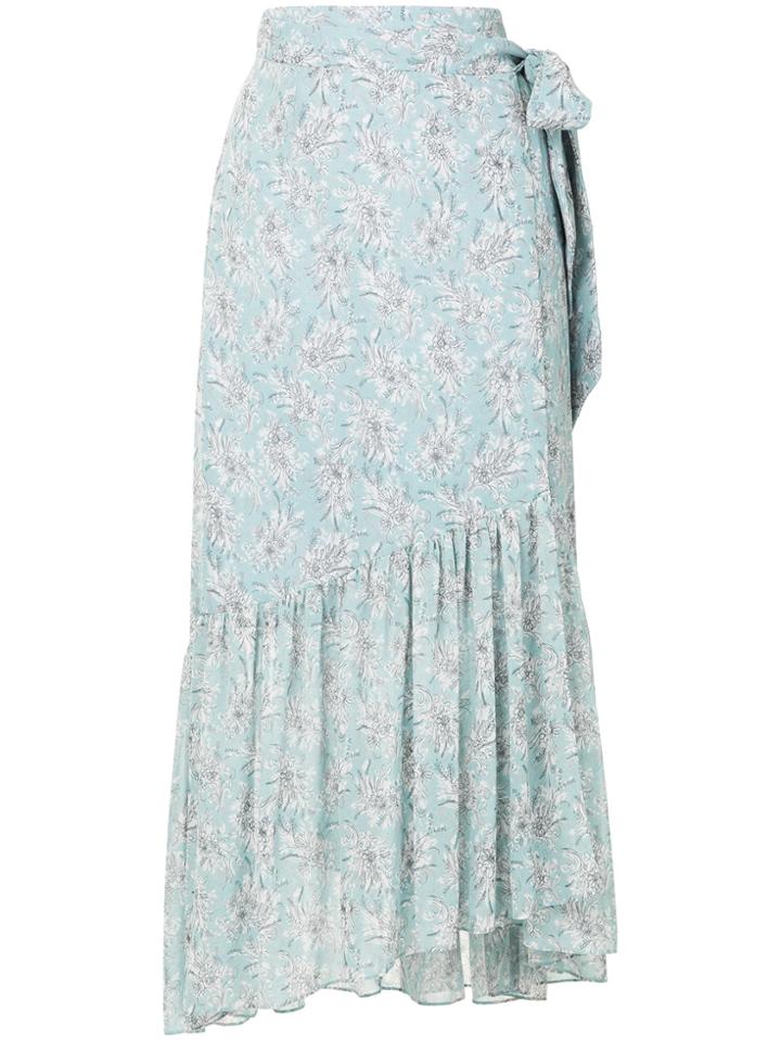 Cityshop Floral Print Skirt - Blue