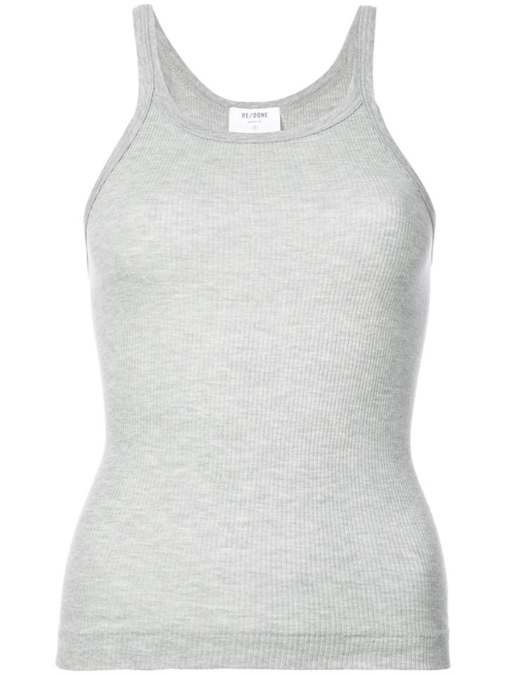 Re/done Ribbed Tank Top - Grey