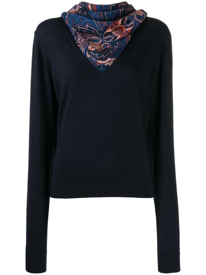 See By Chloé Scarf Neck Jumper - Blue