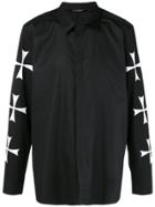 Neil Barrett Cross Sleeve Shirt - Black