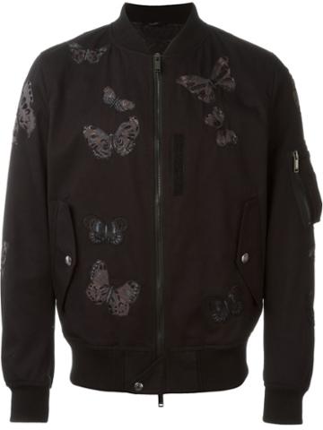 Valentino Butterfly Applique Bomber Jacket