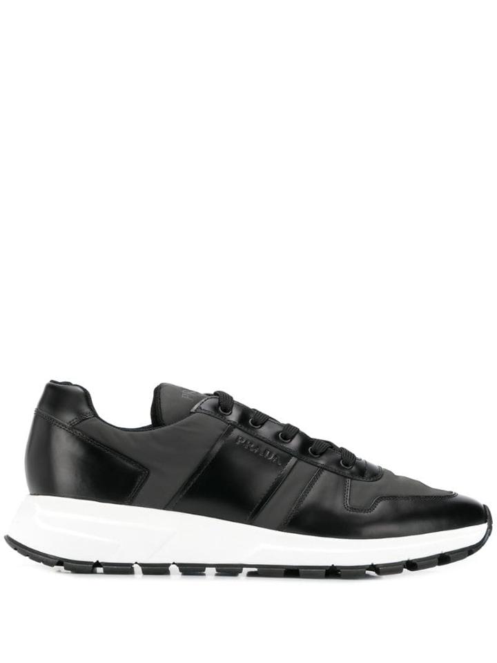 Prada Bi-material Sneakers - Black